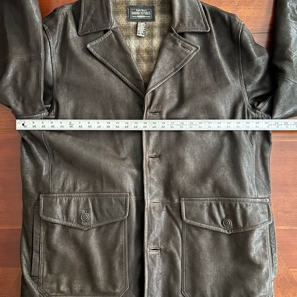 Vintage Banana Republic 3/4 Length Brown Leather Coat - Picture 11 of 16